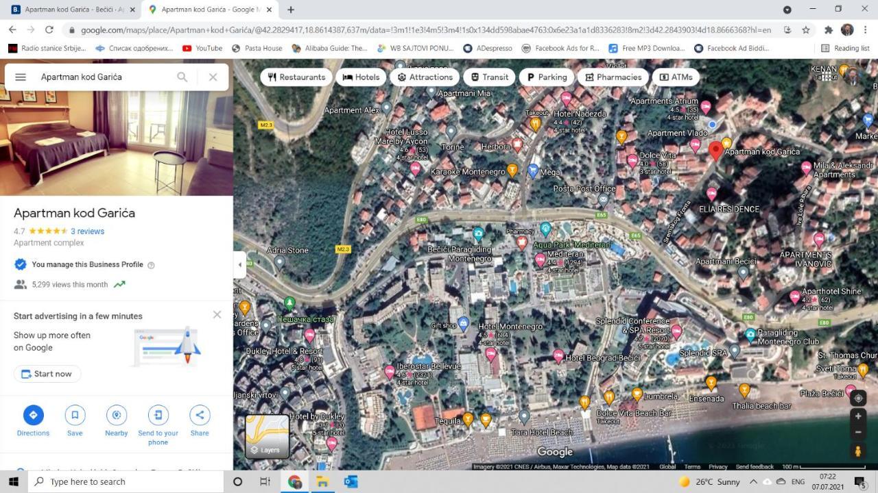 Bella Budva Apartment เบชิชิ ภายนอก รูปภาพ
